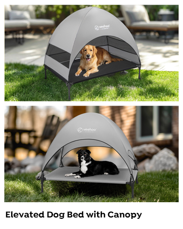 ELEVATED DOG WITH CANOPY