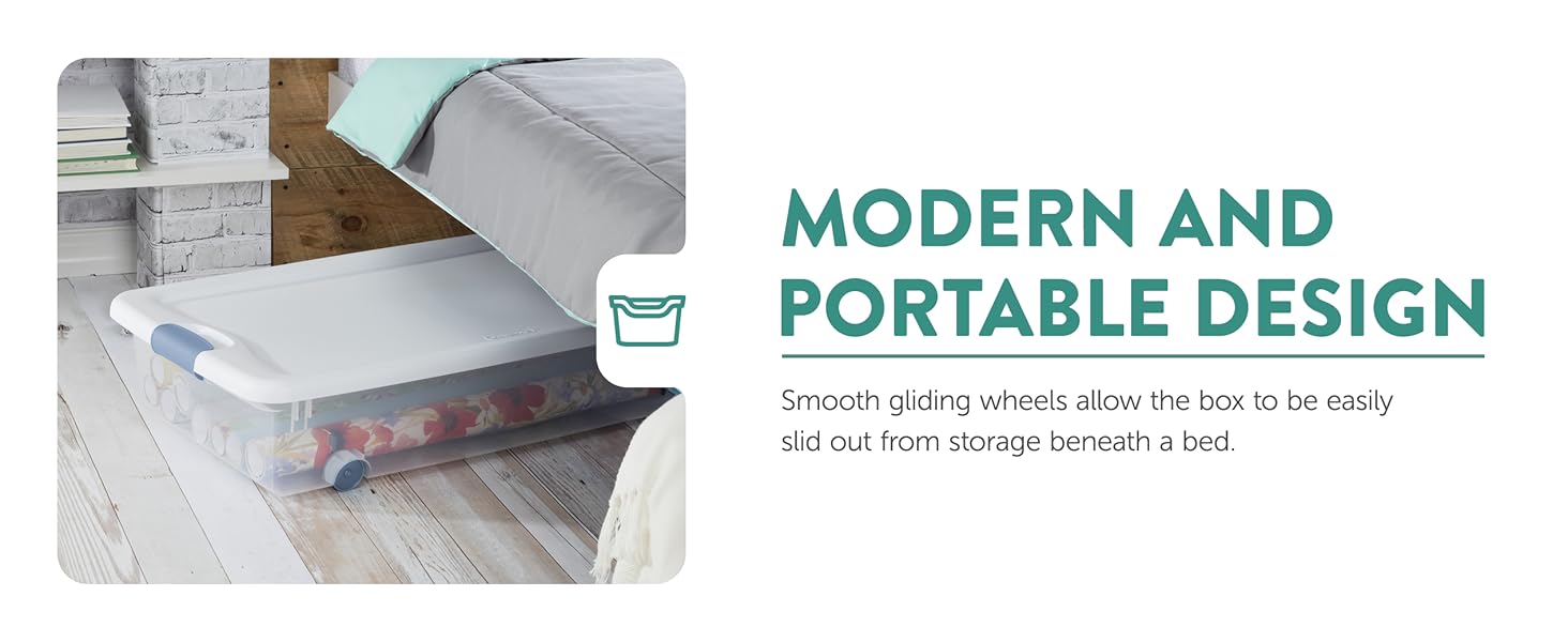 Modern and portable design. Each box features a clear base for a quick viewing of contents.