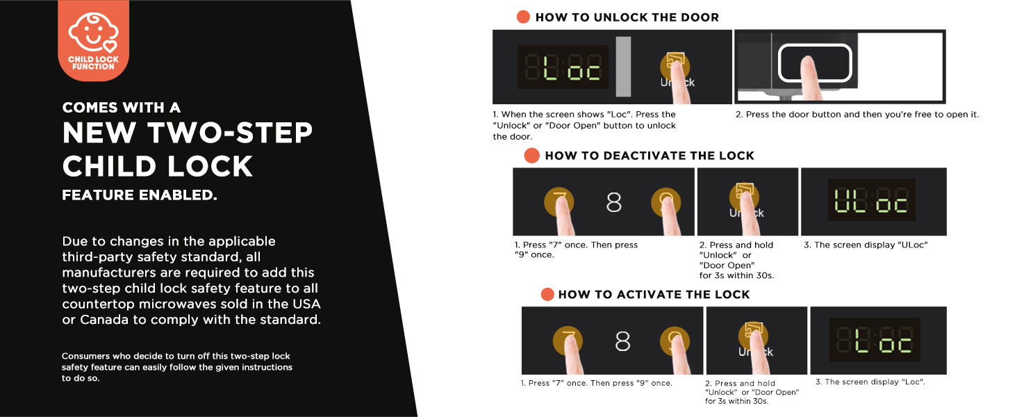 New 2-step child lock