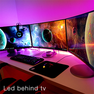 tv lights behind