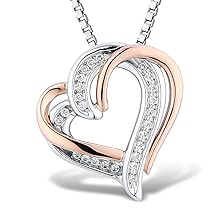 rose gold diamond heart
