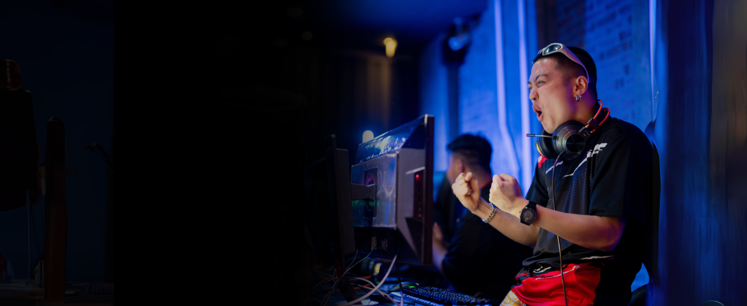 E-sports gamer winning on our Empowered gaming PC