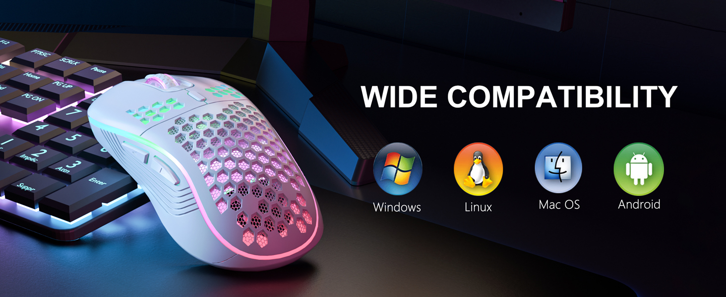  WIDE COMPATIBILITY--wireless gaming mouse