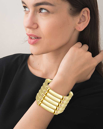 Gold Chunky Bangles Bracelets for Women