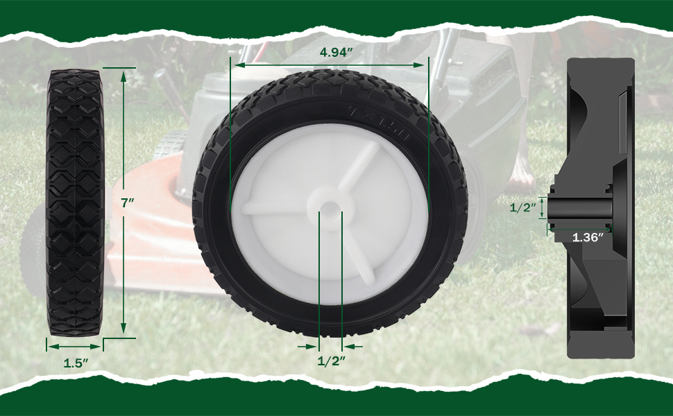 Oregon 72-107 push lawn mower wheels
