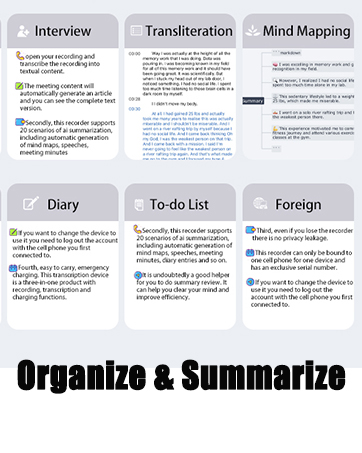 Organize &amp; Summarize