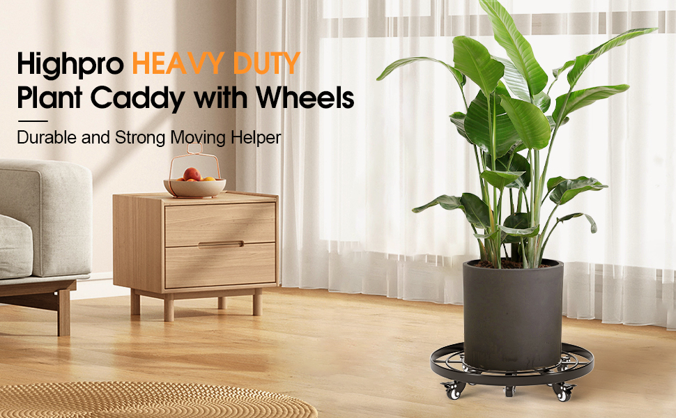 heavy duty plant stand with wheels