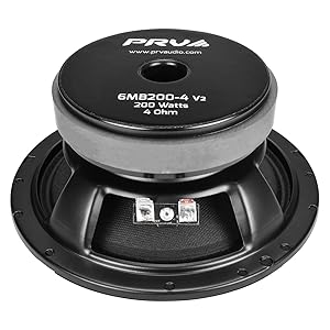 PRV AUDIO 6MB200-4 V2 MIDBASS SPEAKER 6 INCHES 4 OHMS FRONT VIEW