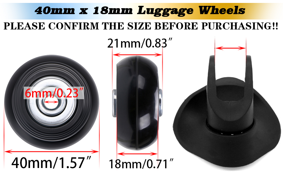 luggage replacements wheels