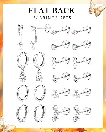 FLAT BACK  EARRINGS SETS