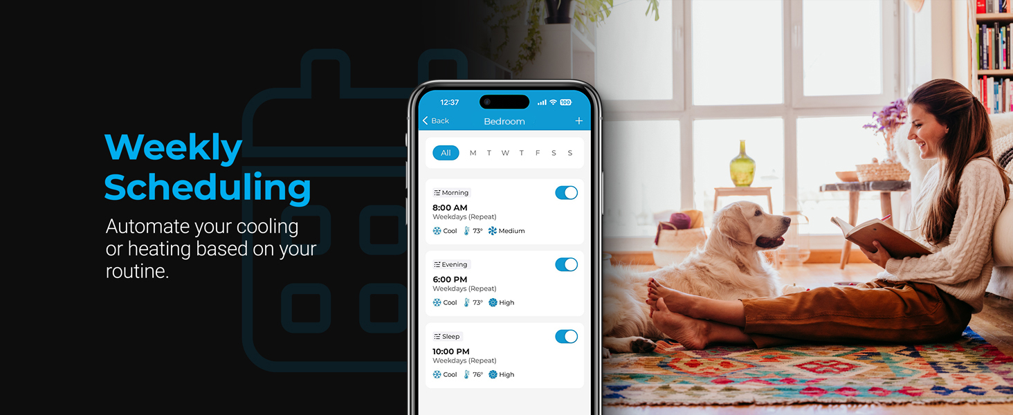 Weekly scheduling with Cielo Breez Eco 