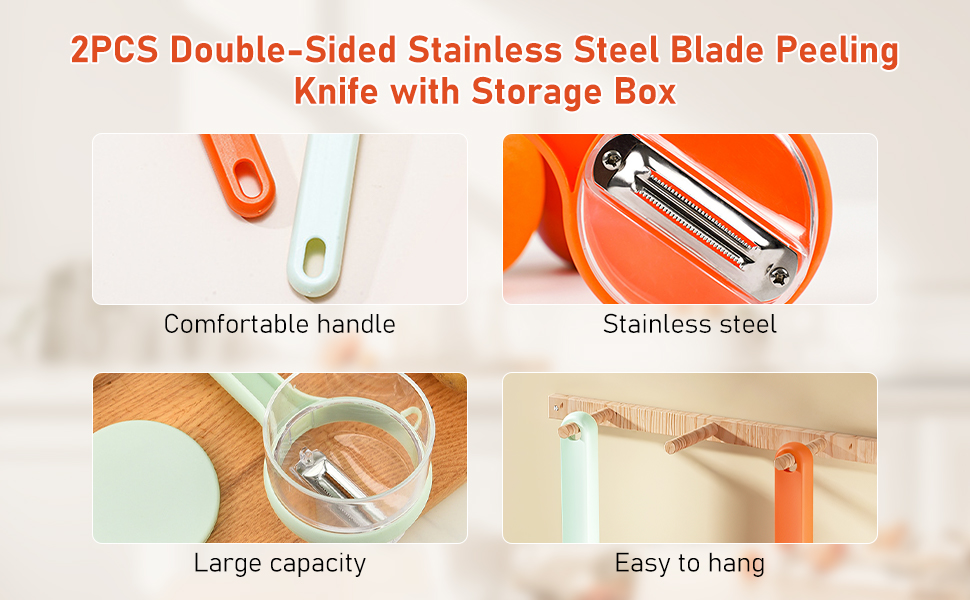 Double-Sided Stainless Steel Multi-Function Peeler For Home Kitchen 
