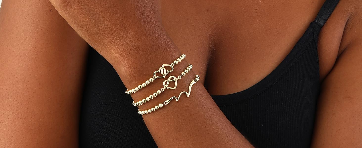 gold bead bracelet