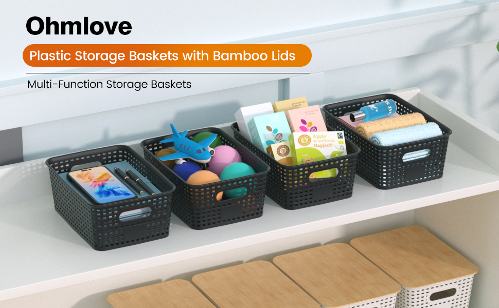 storage baskets for shelves