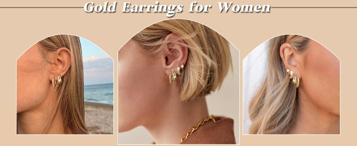 gold hoop earrings