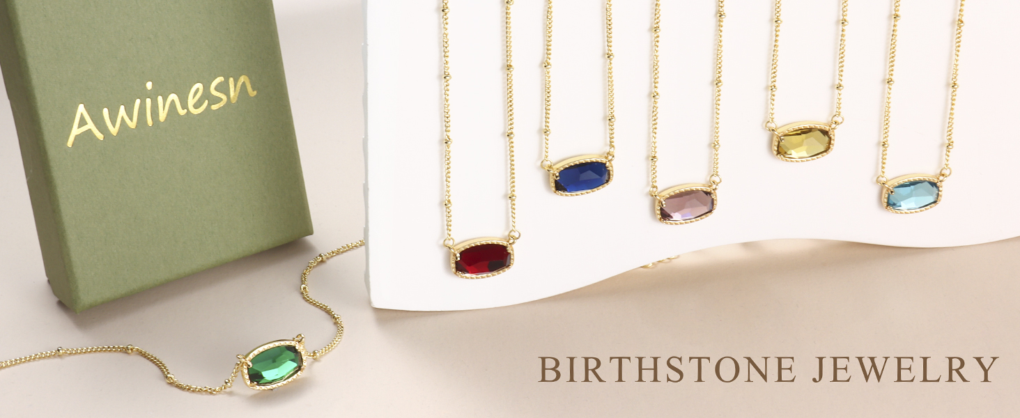 Birthstone Necklace for Women