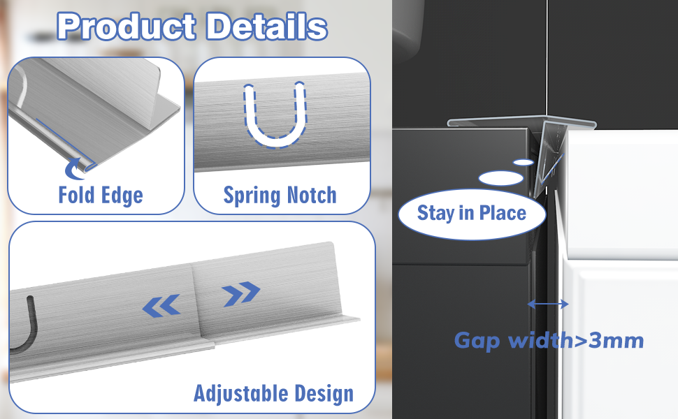 Stove Gap Covers Stainless Steel