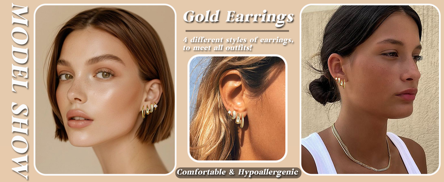 gold hoop earrings