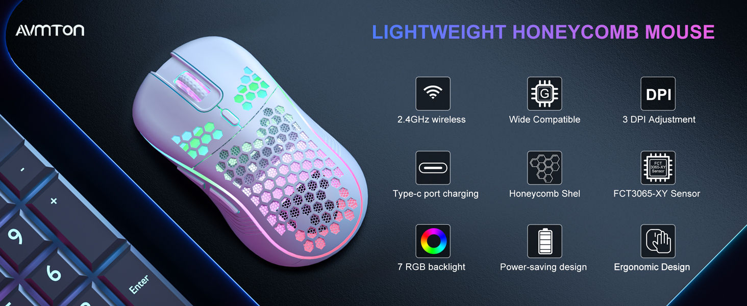 LIGHTWEIGHT HONEYCOMB MOUSE