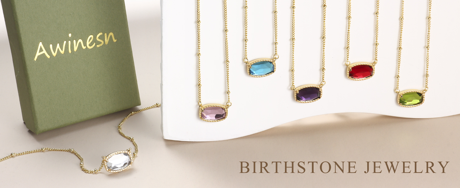 Birthstone Necklace for Women