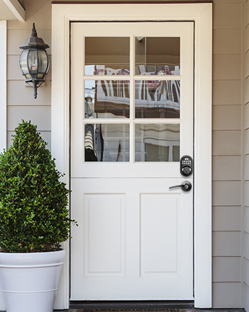 keyless entry door lock with handle