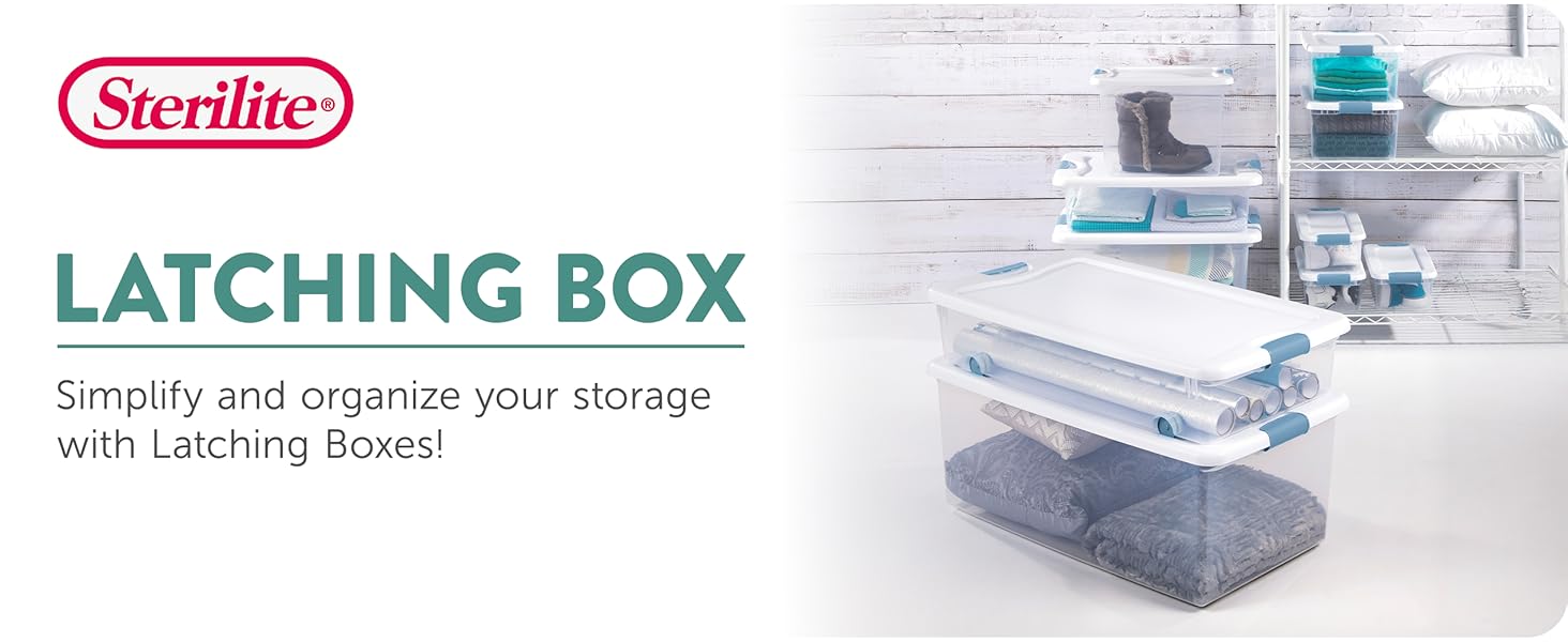 Sterilite Latching Box. Simplify and organize your storage with latching boxes!