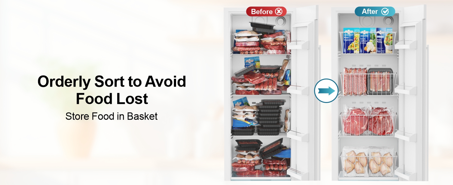 freezer baskets for upright freezer