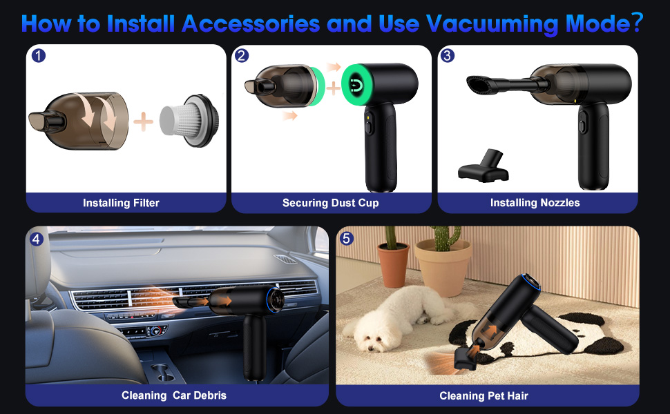 Handheld Car Vacuum Cleaner Cordless