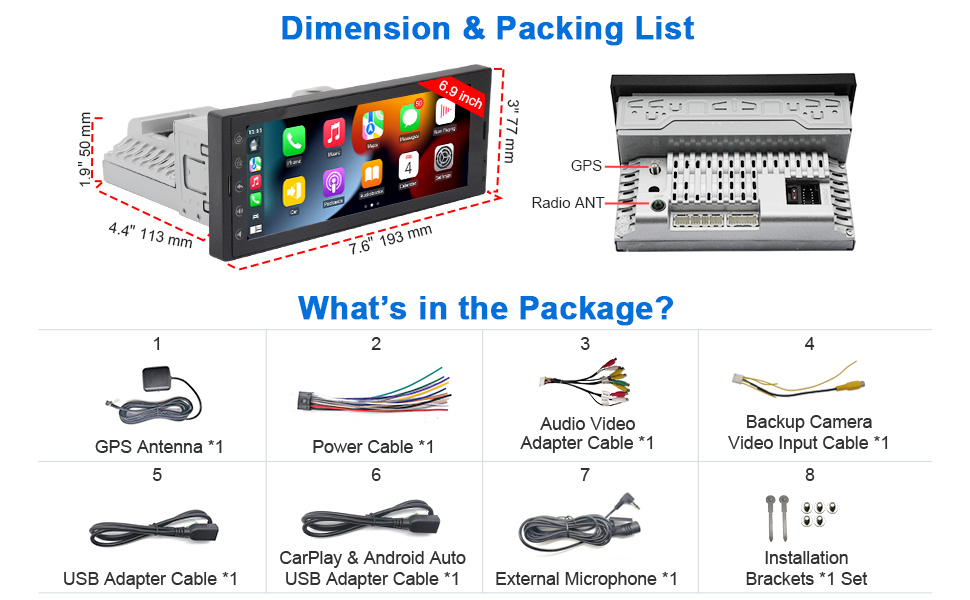 single din touchscreen car stereo