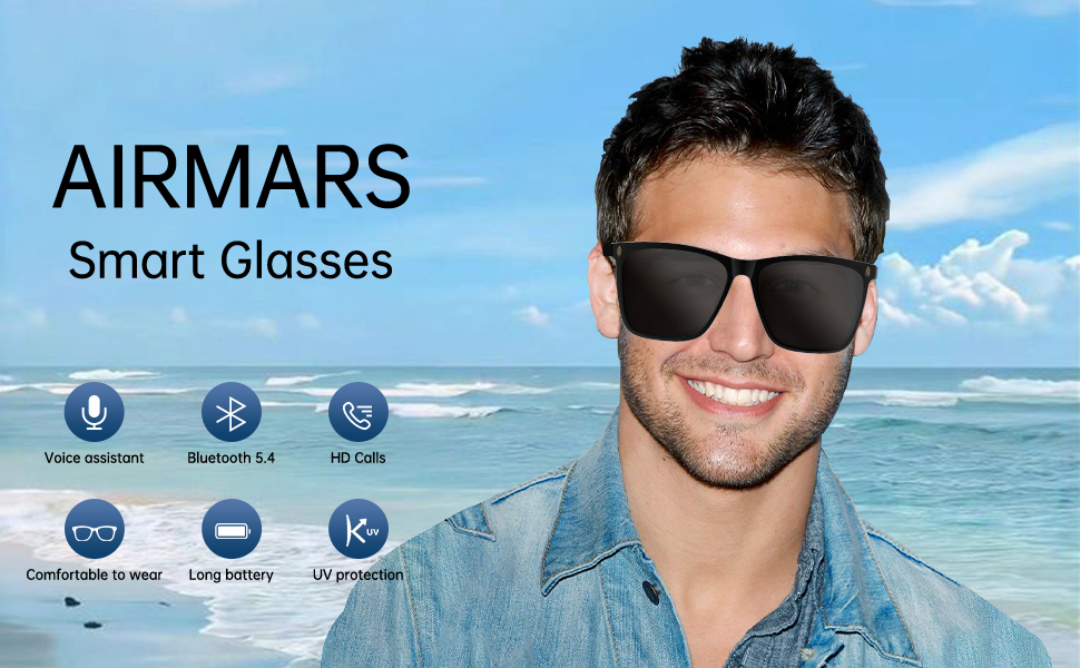 Smart Glasses for Men With Outdoor UV