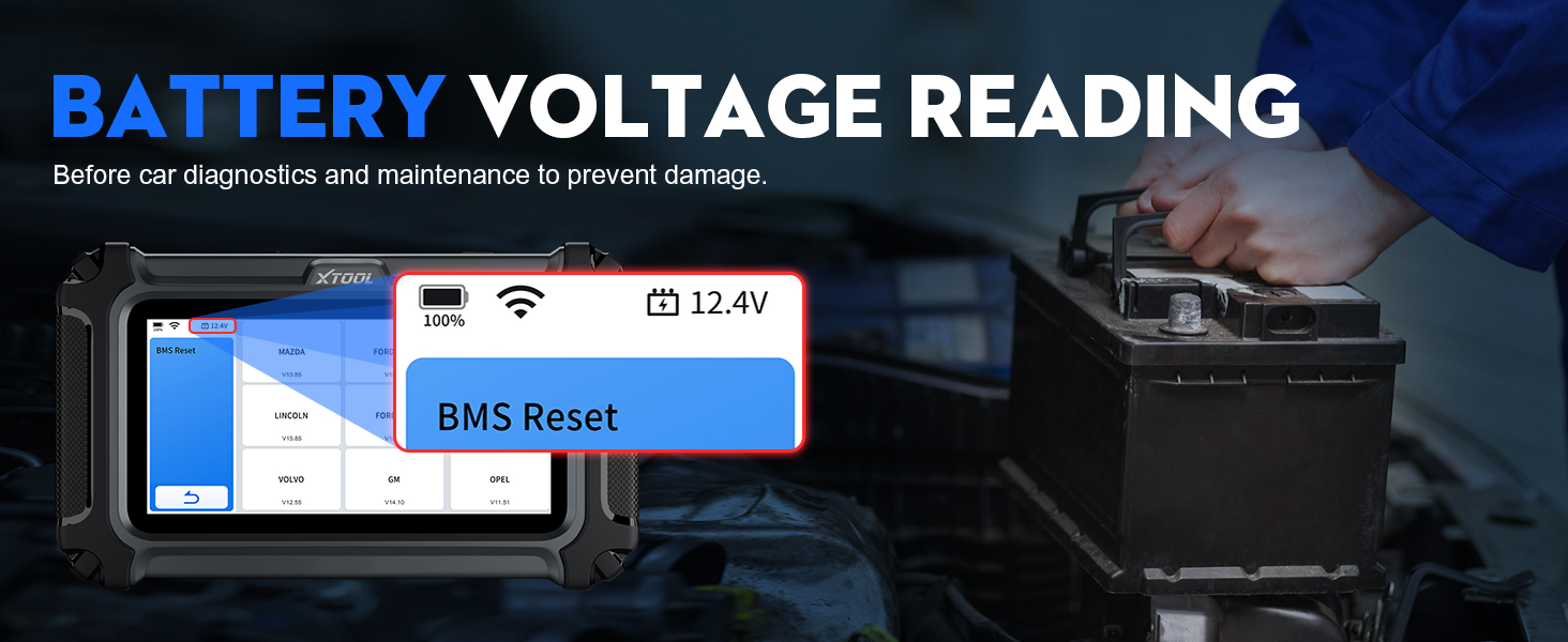 OBD2 Scanner with battery voltage reading