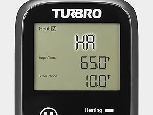 Front view of controller screen showing HA indicating high temperature alarm