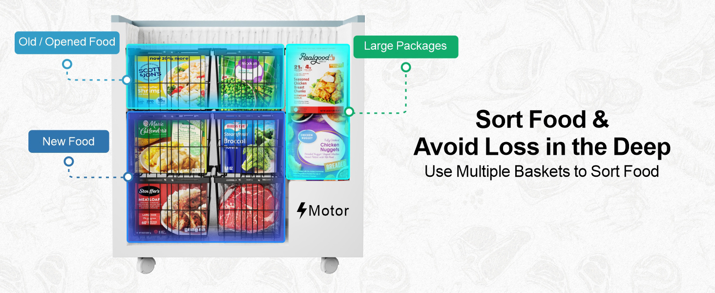 freezer organizer bins