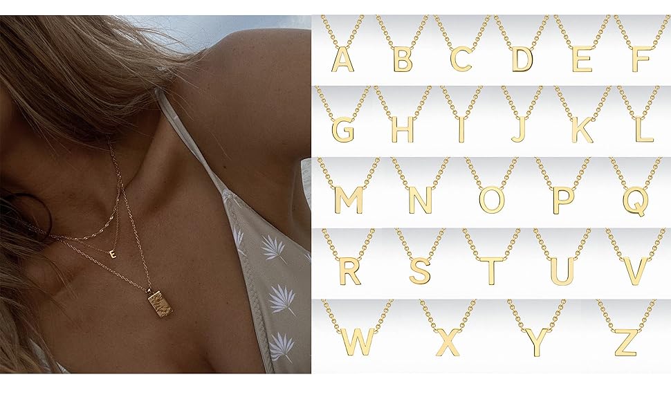 initial necklaces for women