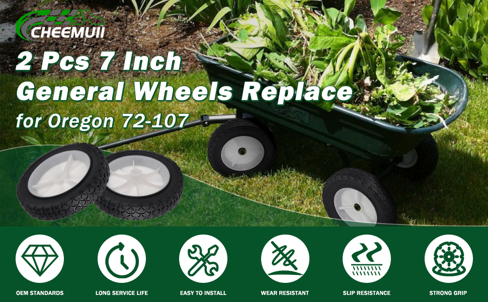 Oregon 72-107 push lawn mower wheels