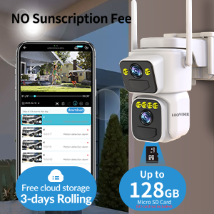NO month fee security camera