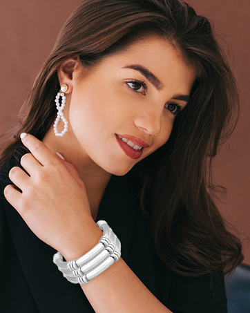 Gold Chunky Bangles Bracelets for Women
