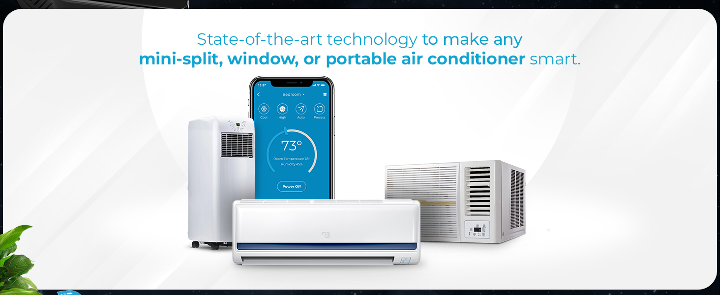 Breez Max is compatible with all mini-split, window & portable ACs.