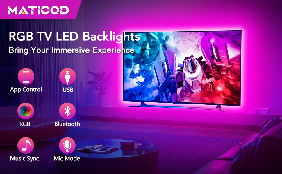maticod led tv lights