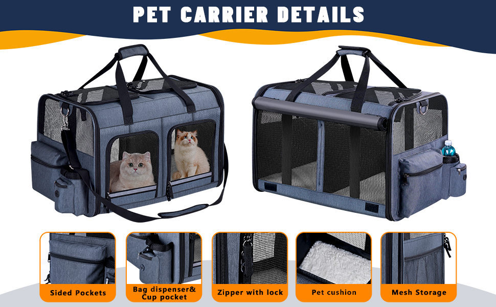 2 in 1 Dual Cat Carrier