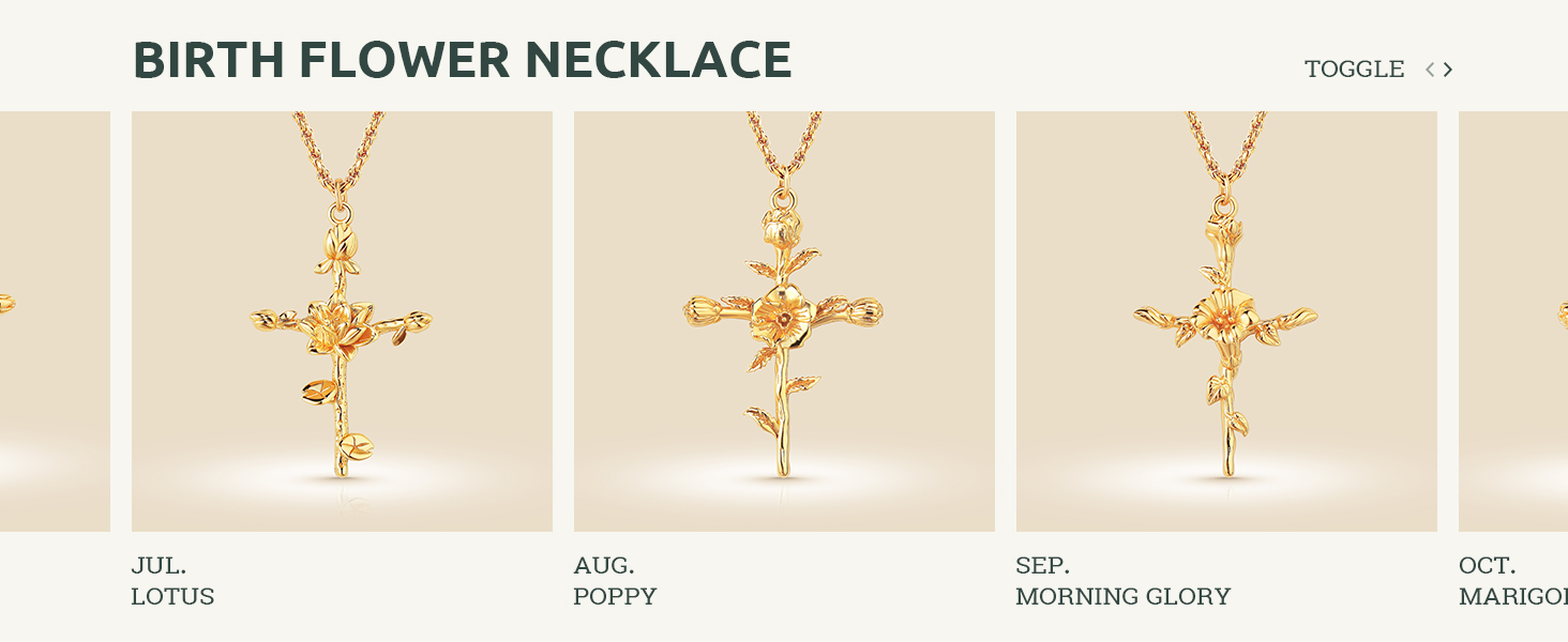 Cross Flower Necklace