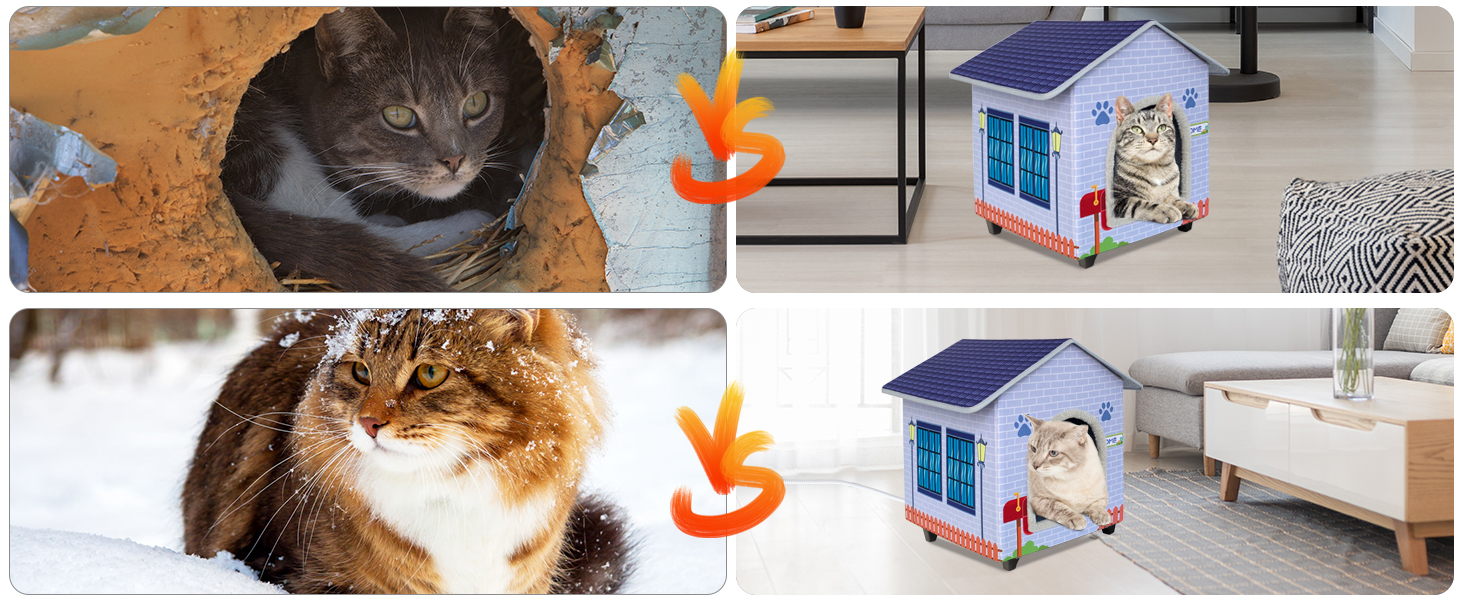 heated cat house outdoor