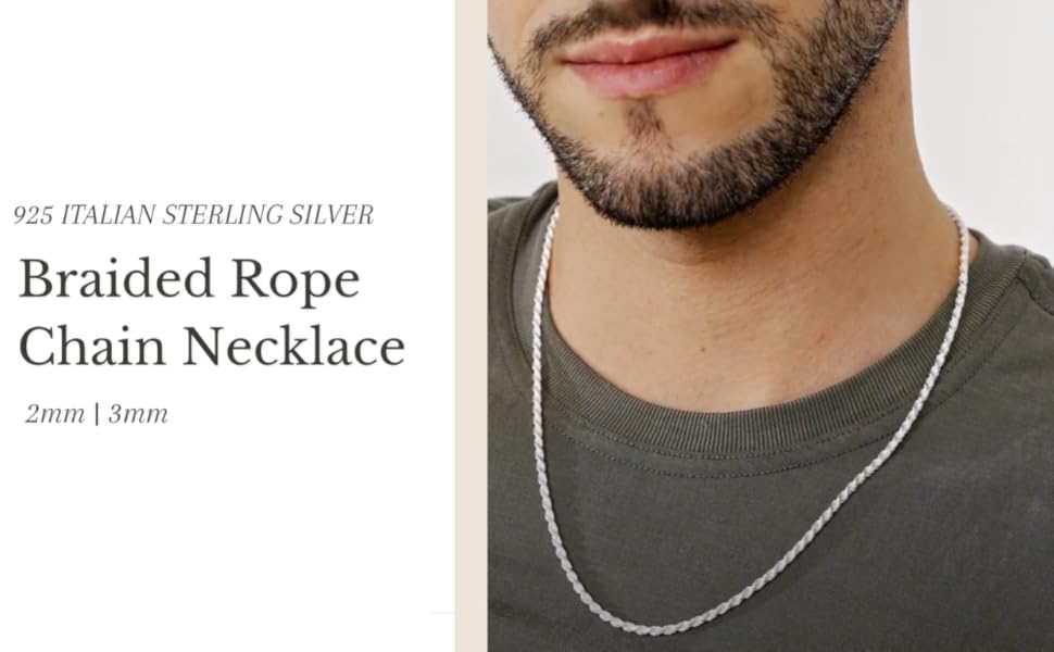 2mm,3mm braided rope chain