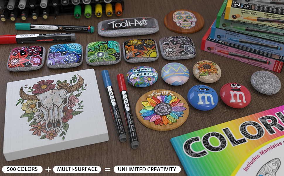 multi-surface unlimited creativity, 500 colors
