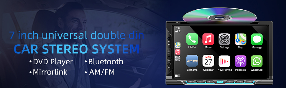 7 inch double din car stereo