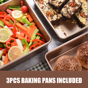 3pcs baking pans
