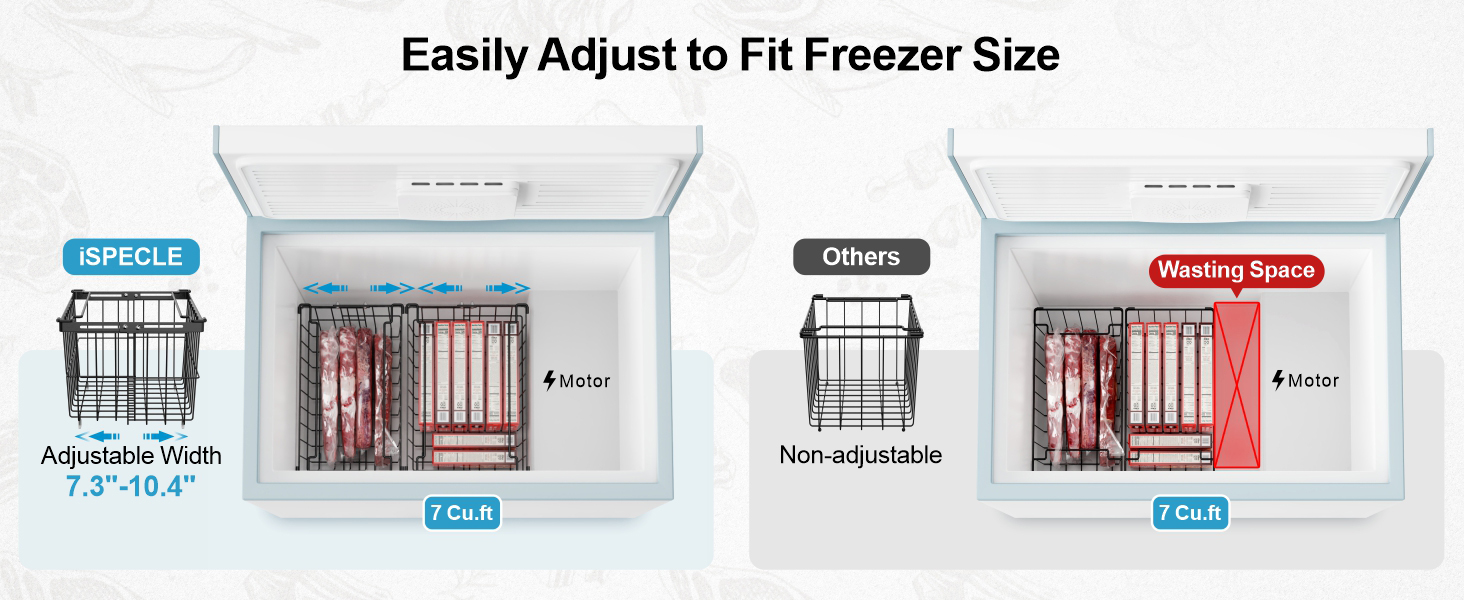 Chest Freezer Organizer Bins