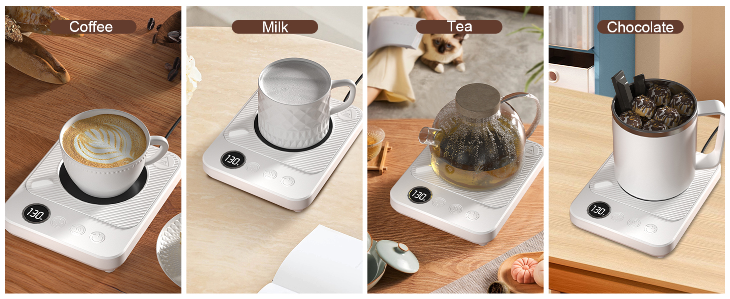 Coffee Mug Warmer Set for Desk, Coffee Cup Warmer with Auto Shut OffTimer, Coffee Mug Cup Heater 