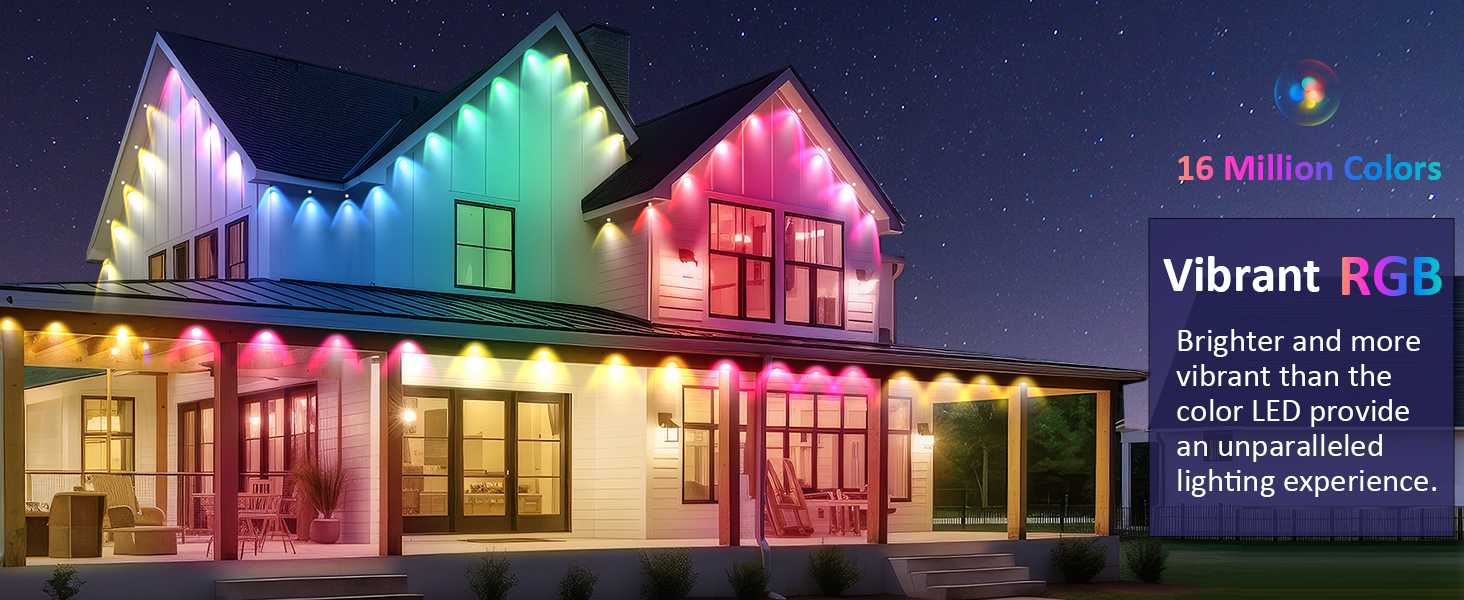 100ft Permanent Outdoor Eaves Lights