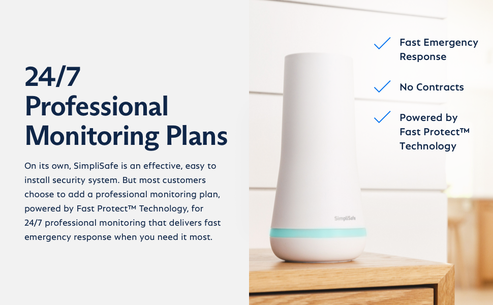 24/7 professional monitoring plans